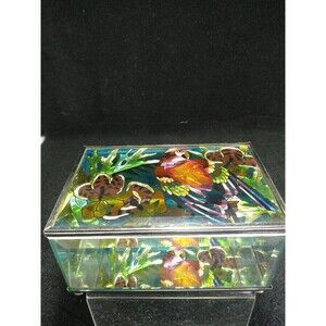 Colored Glass Keepsake Box